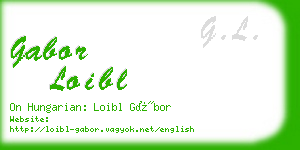 gabor loibl business card